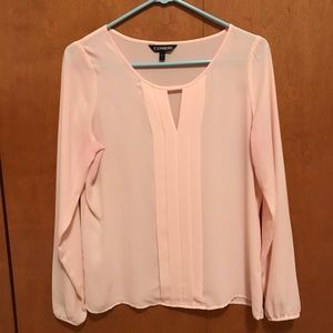 Express pink chiffon shirt